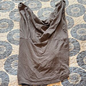 Jack by BB Dakota Gray Draped Tank Top